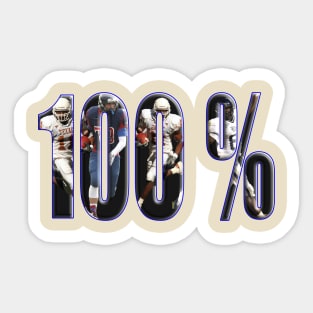 100% Football Sticker